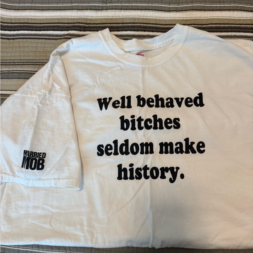 Married to the Mob White Short Sleeve Tee